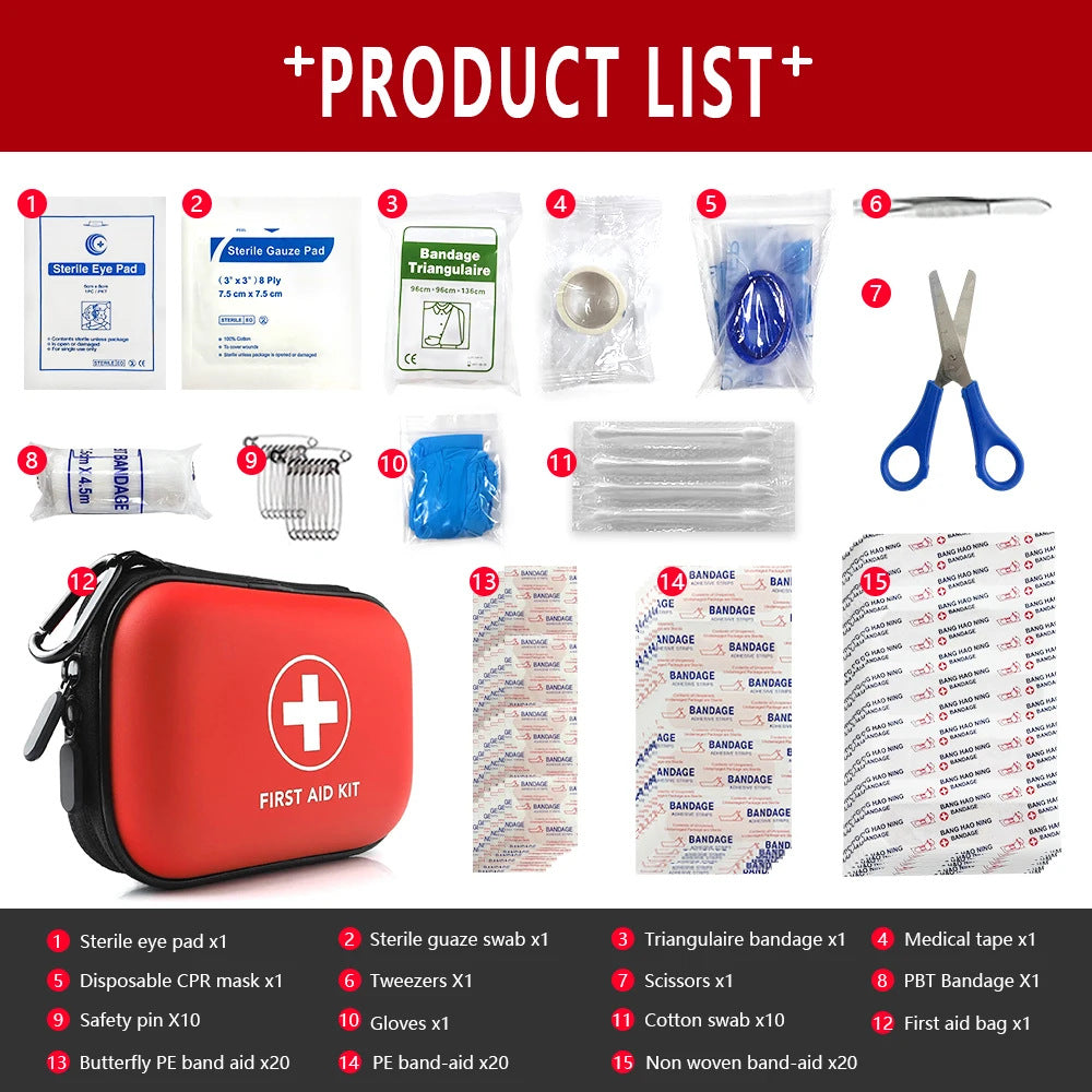 Portable First Aid Kit (Full Set or Empty Bag)