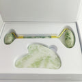 110g Xiu Yu White Jade Facial Roller Gua Sha Set