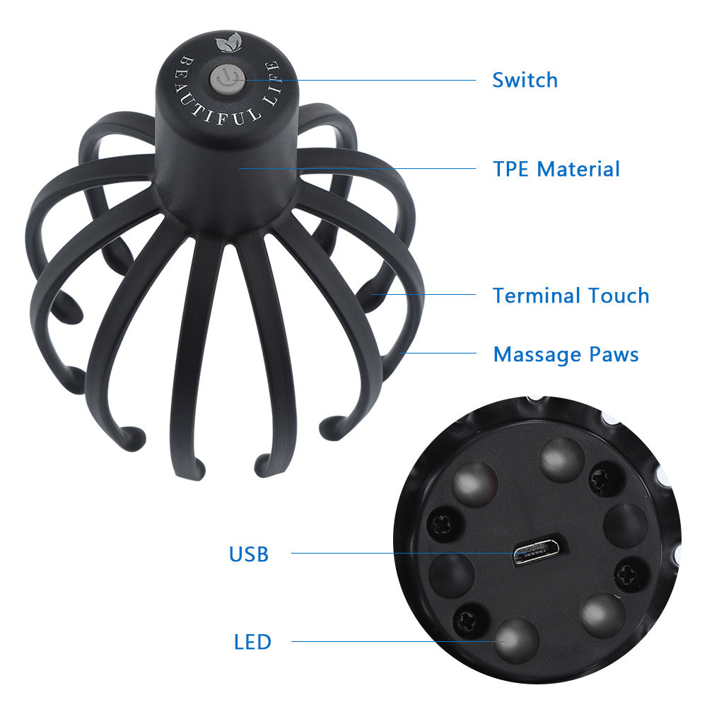 USB Rechargeable Electric Scalp Massager with Vibrate